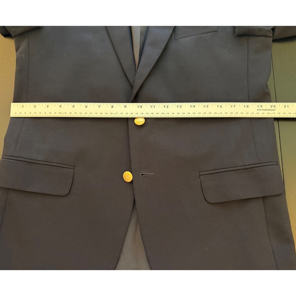 Lands' End Boys Hopsack Blazer Size 20 Navy/Gold Two-Button Sport Coat Jacket - Picture 11 of 14